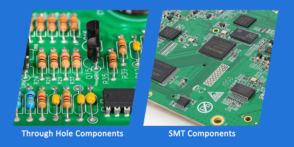 through hole vs SMT components comparison